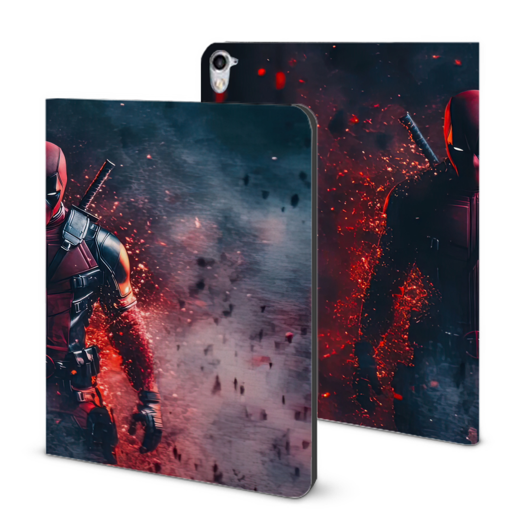 （画像用） Deadpool デッドプール IPad ケース ブック型 PUレザー TPU 耐衝撃 軽量 薄型 ペン収納なし 全面保護 IPad 各モデル対応